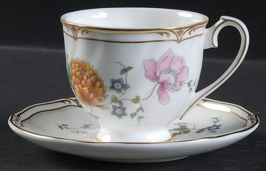 Rosemeade Footed Demitasse Cup & Saucer Set by Wedgwood-1