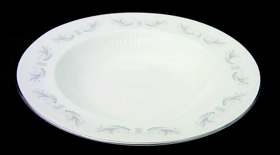 Rouen (Platinum Trim) Rim Soup Bowl by Wedgwood-1