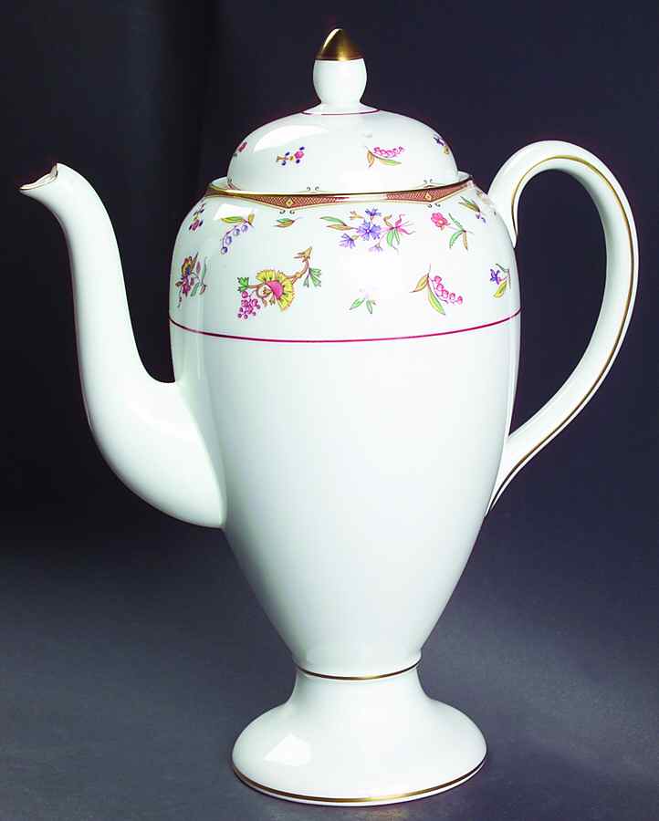 Rouen (Gold Trim) Coffee Pot & Lid by Wedgwood-1