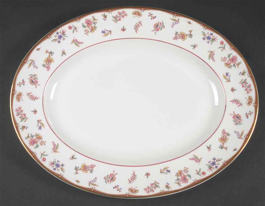 Rouen (Gold Trim) 14" Oval Serving Platter by Wedgwood-1