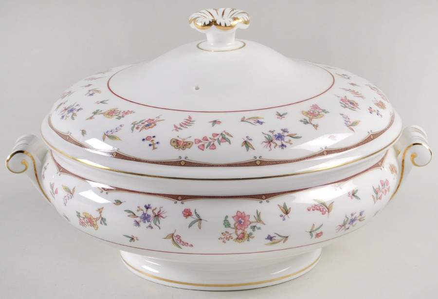 Rouen (Gold Trim) Round Covered Vegetable by Wedgwood-1