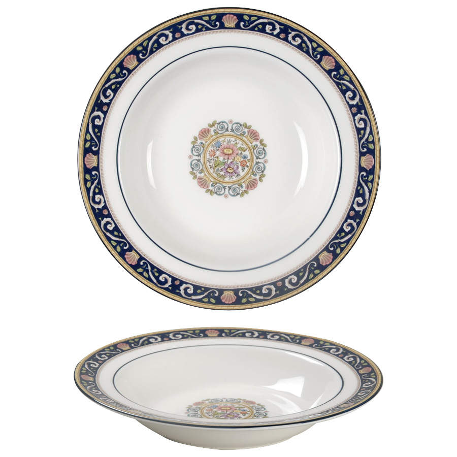Runnymede Blue Rim Soup Bowl by Wedgwood-1