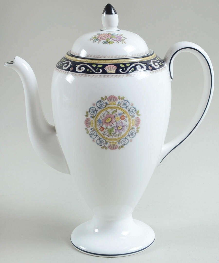 Runnymede Blue Mini Coffee Pot & Lid by Wedgwood-1