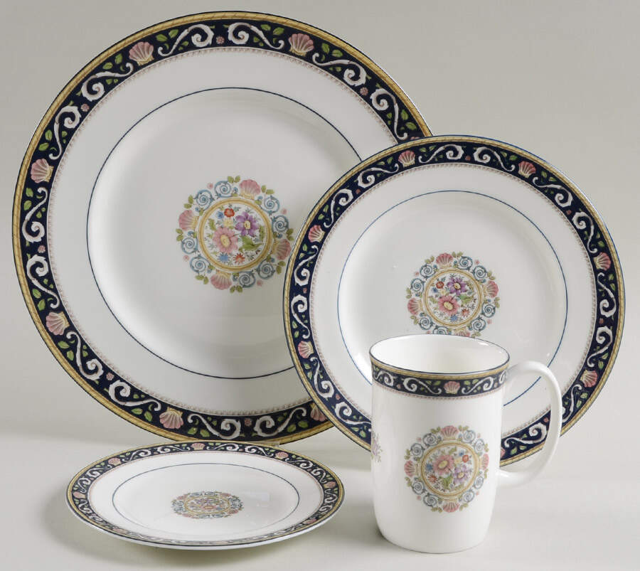 Runnymede Blue 4 Piece Place Setting by Wedgwood-1