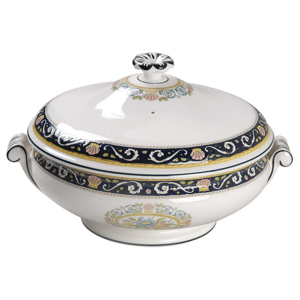 Runnymede Blue Round Covered Vegetable by Wedgwood-1
