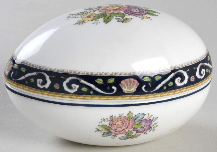 Runnymede Blue 4" Egg Box & Lid by Wedgwood-1