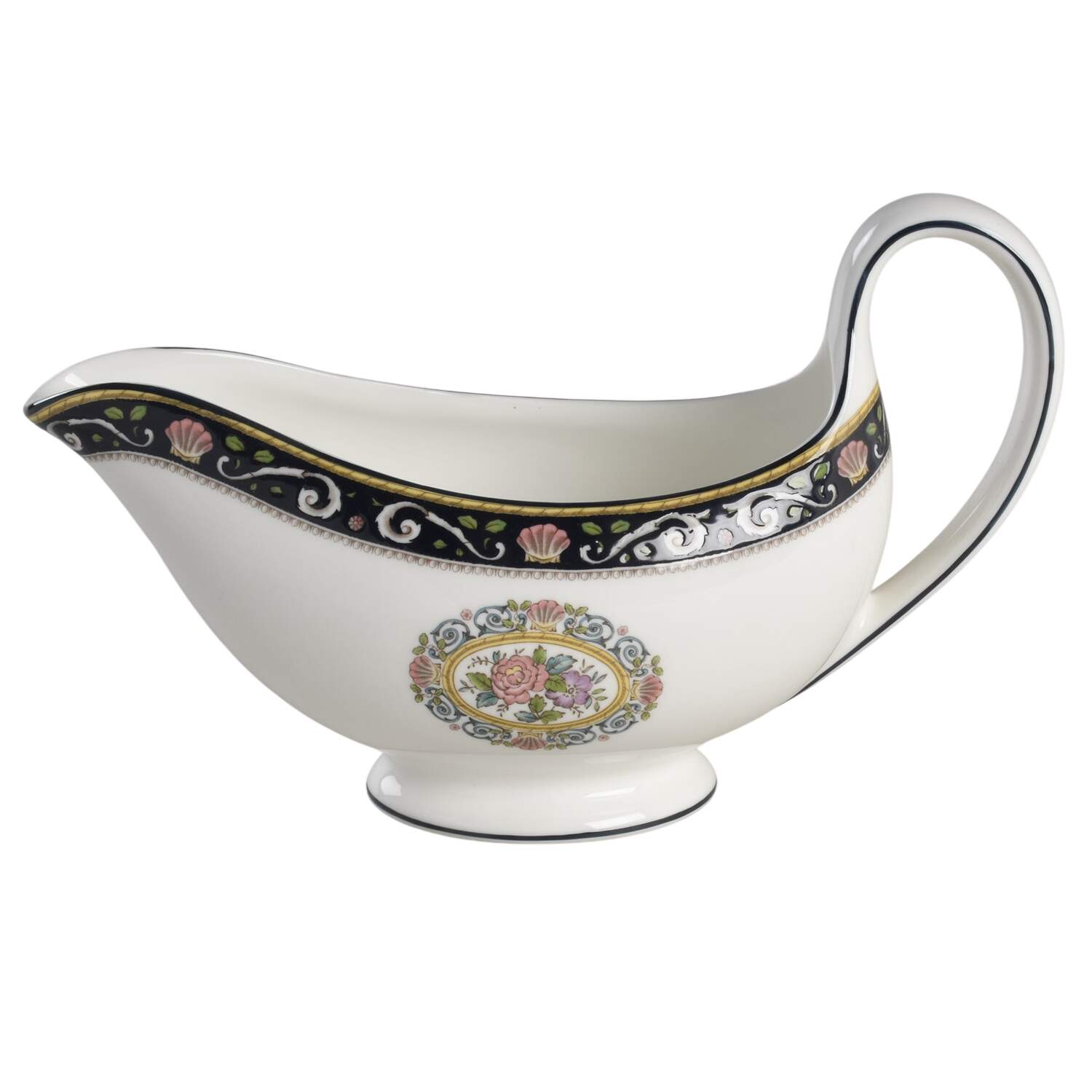 Runnymede Blue Gravy Boat by Wedgwood-1
