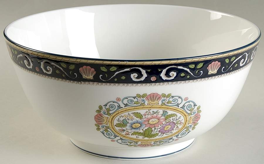 Runnymede Blue 9" Salad Serving Bowl by Wedgwood-1