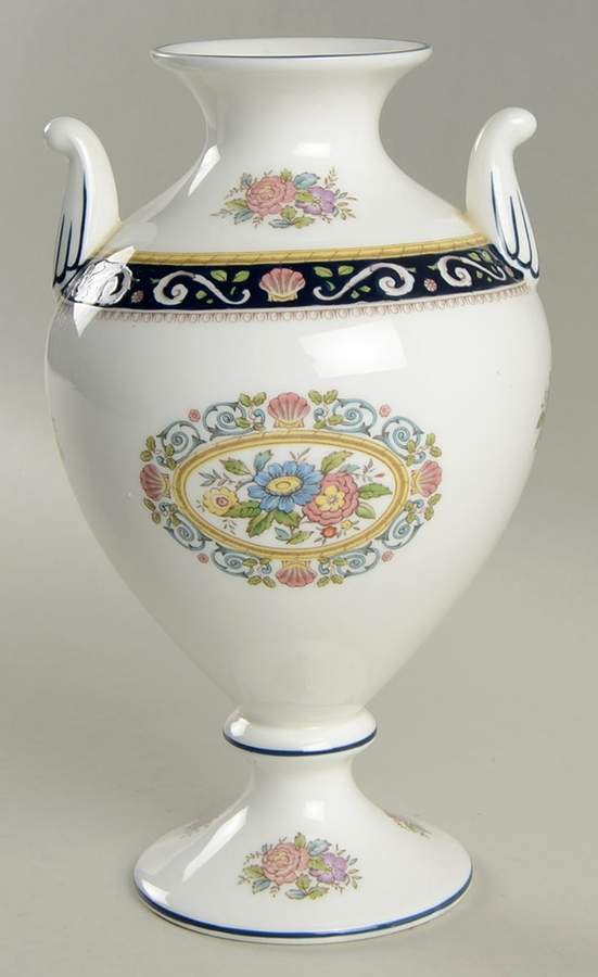 Runnymede Blue 8" Urn Shaped Vase by Wedgwood-1