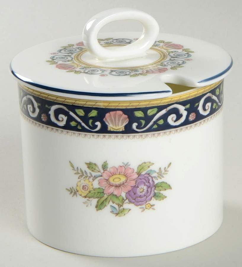 Runnymede Blue Jam/Jelly & Lid by Wedgwood-1