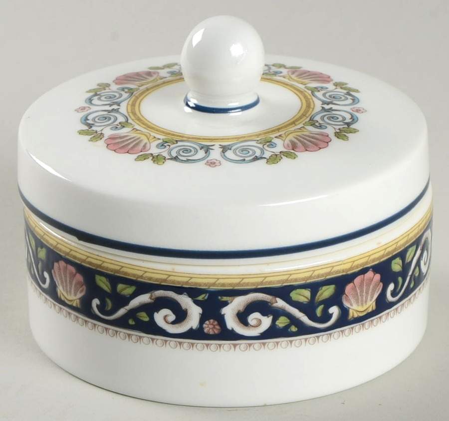 Runnymede Blue Trinket Box & Lid by Wedgwood-1