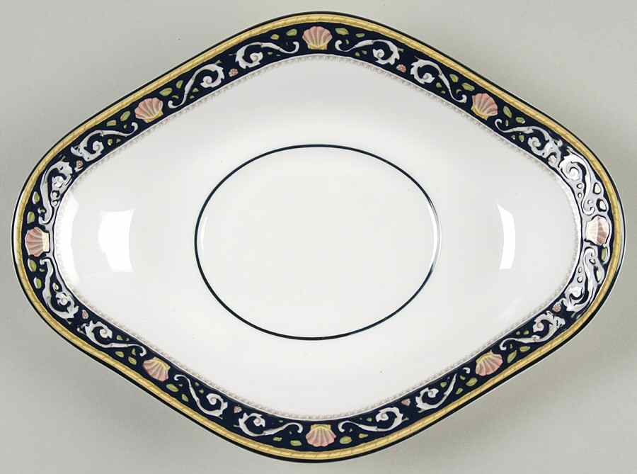 Runnymede Blue Underplate for Gravy Boat by Wedgwood-1