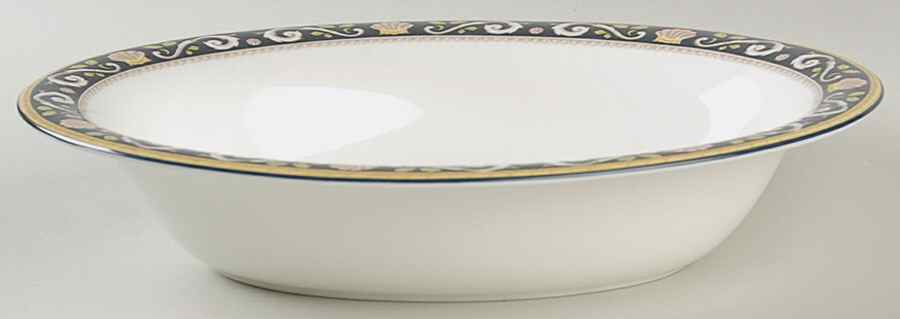 Runnymede Blue 9" Oval Vegetable Bowl by Wedgwood-1