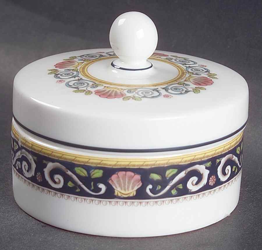 Runnymede Blue 3" Round Box & Lid by Wedgwood-1