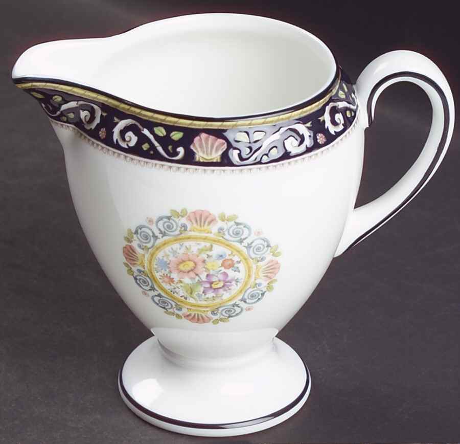 Runnymede Blue Globe Shape Creamer by Wedgwood-1