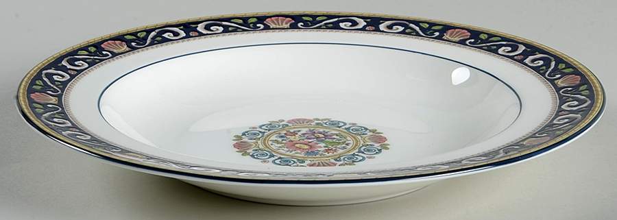 Runnymede Blue Large Rim Soup Bowl by Wedgwood-1
