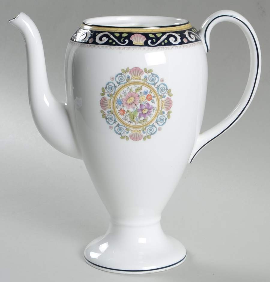 Runnymede Blue Coffee Pot No Lid by Wedgwood-1