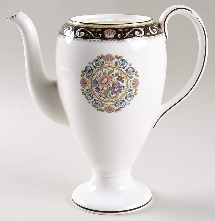 Runnymede Brown Coffee Pot No Lid by Wedgwood-1
