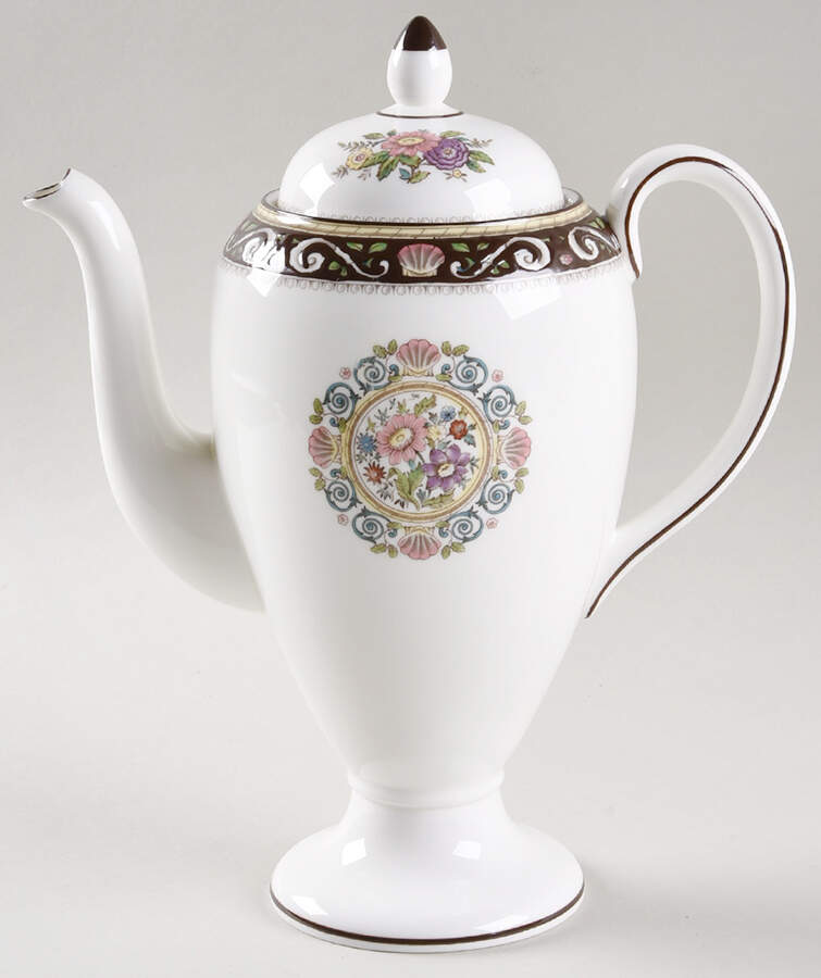 Runnymede Brown Coffee Pot & Lid by Wedgwood-1
