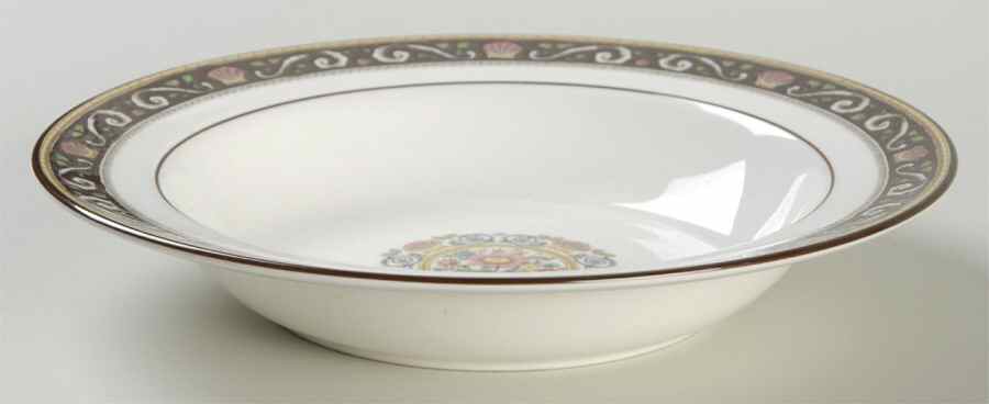 Runnymede Brown Rim Soup Bowl by Wedgwood-1