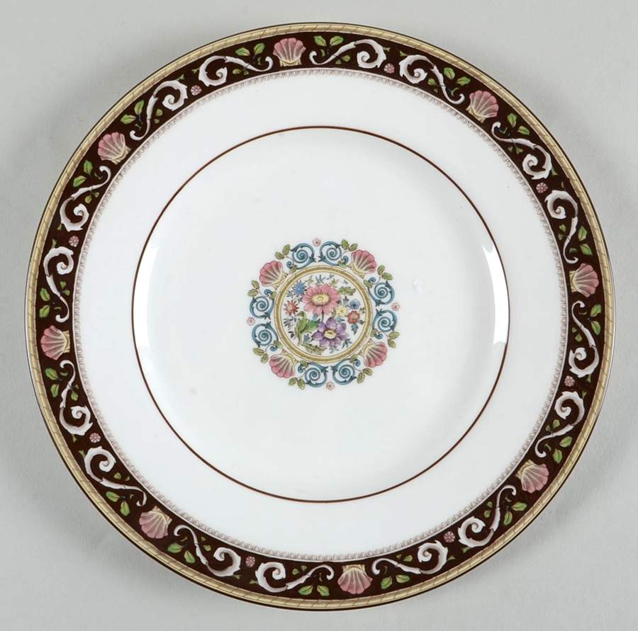 Runnymede Brown Luncheon Plate by Wedgwood-1
