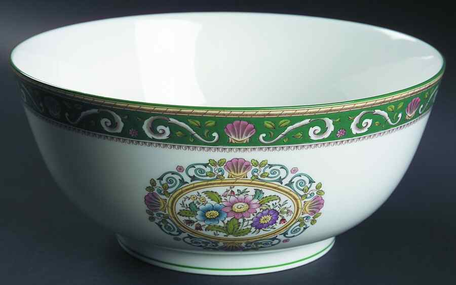 Runnymede Green 9" Salad Serving Bowl by Wedgwood-1