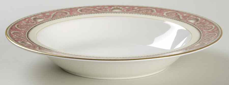 Runnymede Pink Rim Soup Bowl by Wedgwood-1