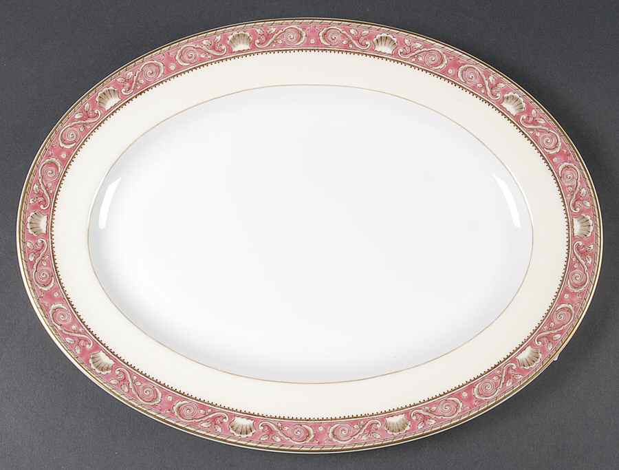Runnymede Pink 15" Oval Serving Platter by Wedgwood-1