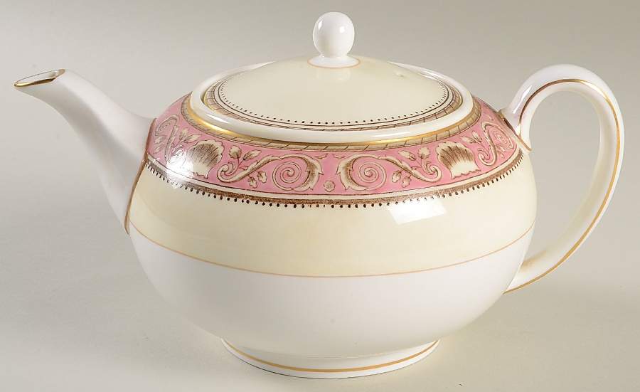 Runnymede Pink Teapot & Lid by Wedgwood-1