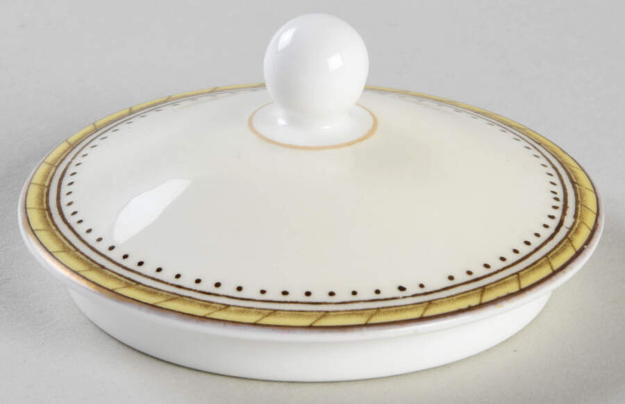 Runnymede Turquoise (Brown Shells, No Center) Lid for 146 Shape Sugar Bowl by Wedgwood-1