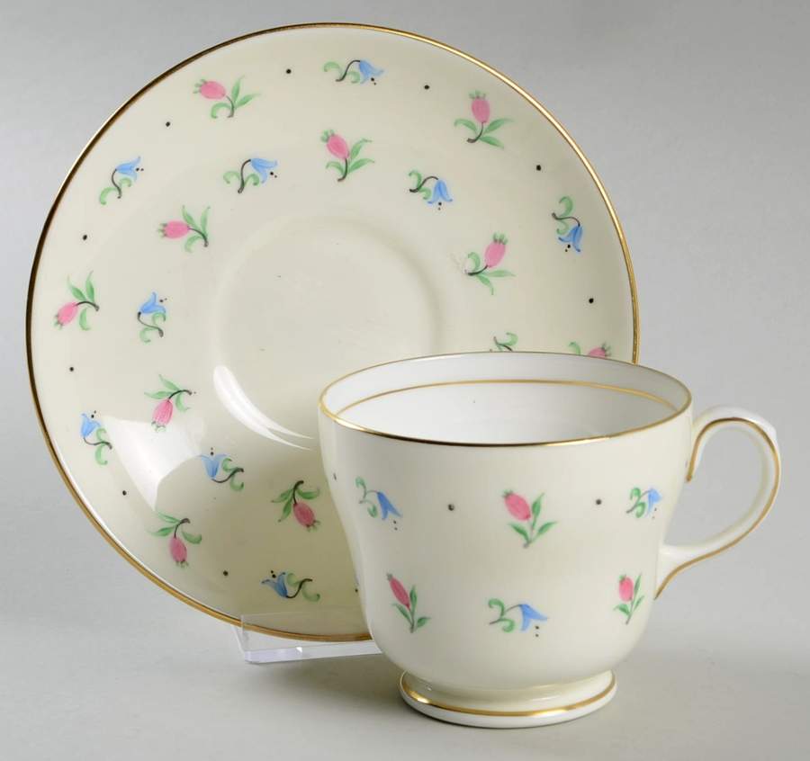 Buds & Bells Footed Cup & Saucer Set by Wedgwood-1