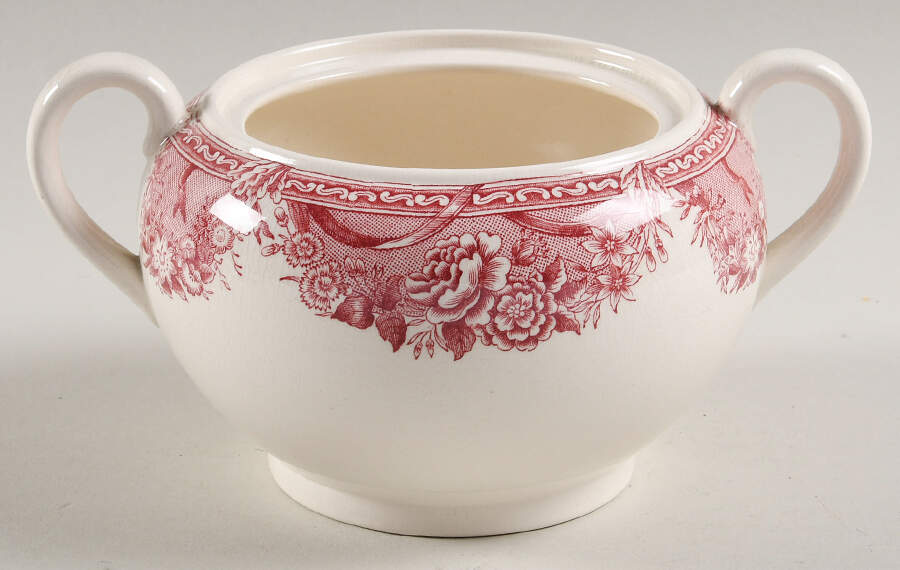 Salem College Mulberry Sugar Bowl No Lid by Wedgwood-1