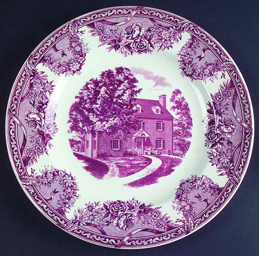 Salem College Mulberry Dinner Plate by Wedgwood-1