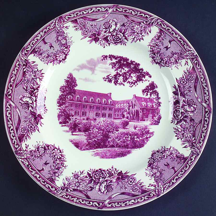 Salem College Mulberry Dinner Plate by Wedgwood-1