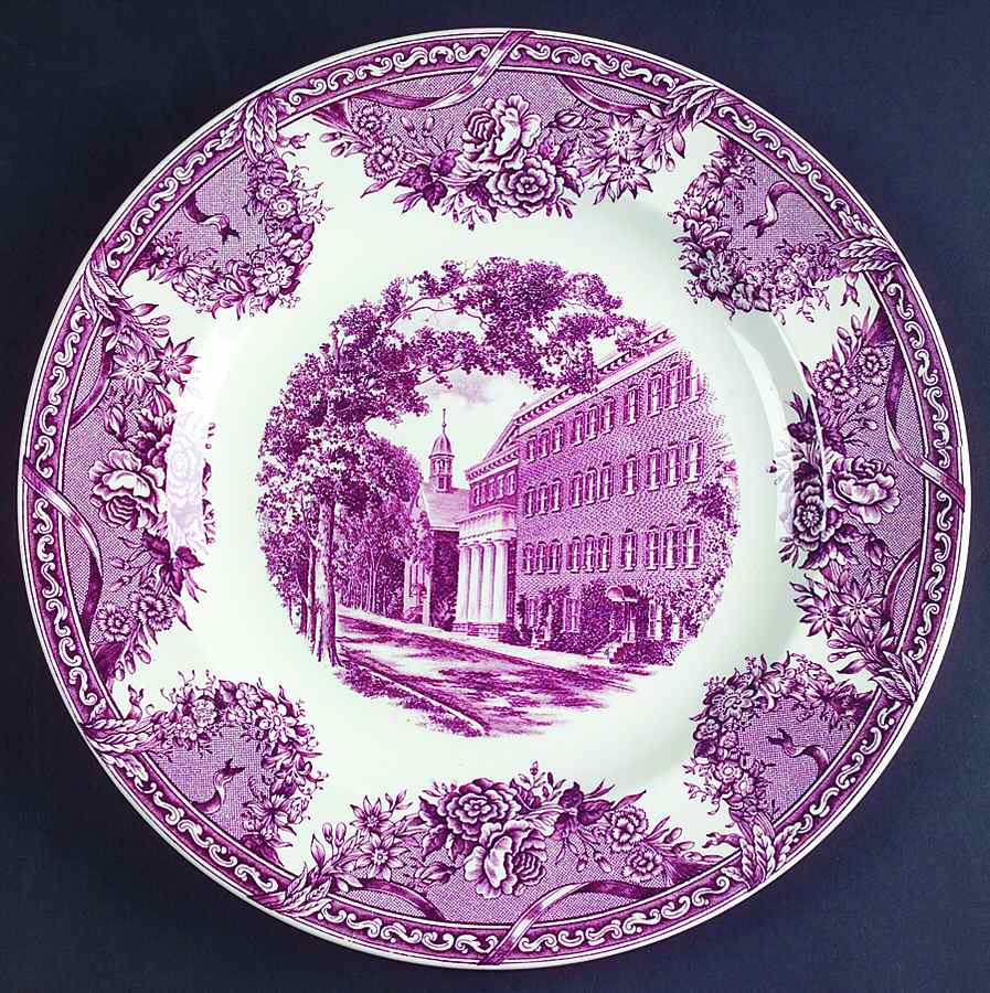 Salem College Mulberry Dinner Plate by Wedgwood-1