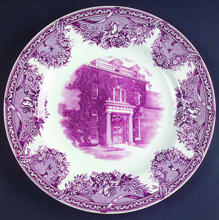 Salem College Mulberry Dinner Plate by Wedgwood-1