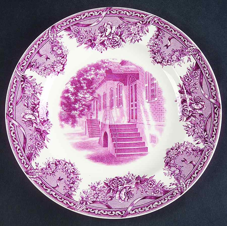 Salem College Mulberry Dinner Plate by Wedgwood-1