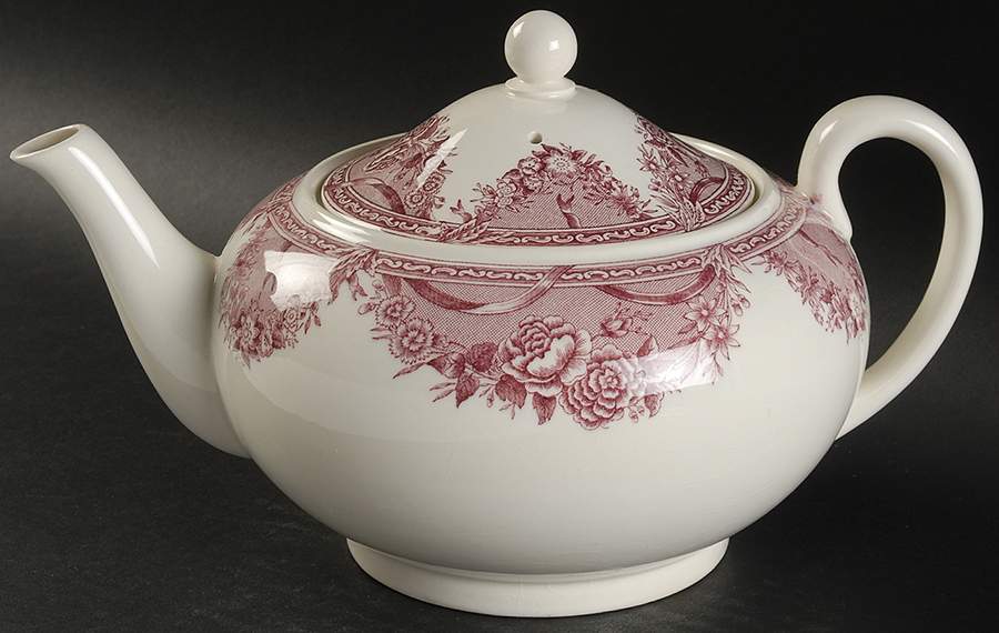Salem College Mulberry Teapot & Lid by Wedgwood-1