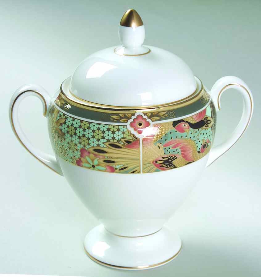 Samarkhand Globe Shape Sugar Bowl & Lid by Wedgwood-1