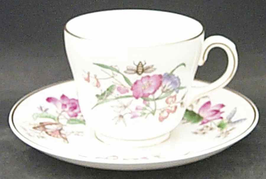 Sandon Footed Cup & Saucer Set by Wedgwood-1