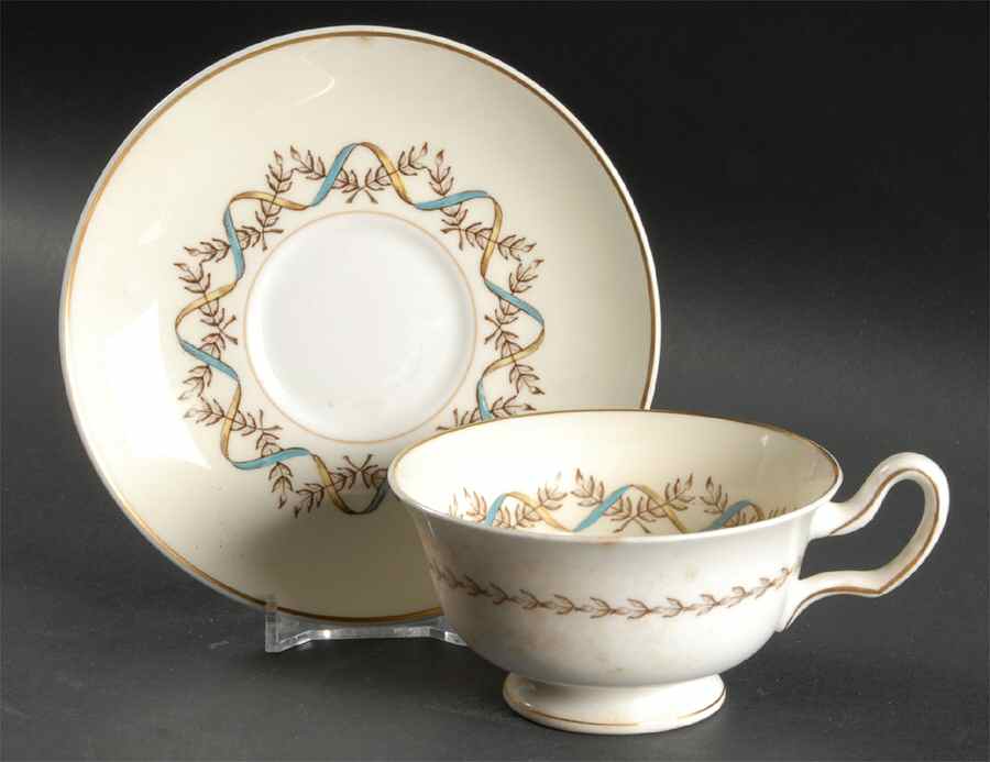 Sandringham Blue Footed Cup & Saucer Set by Wedgwood-1