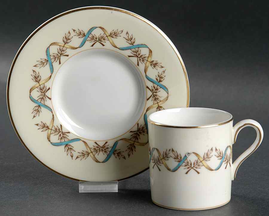 Sandringham Blue Bond Shape Demitasse Cup and Saucer Set by Wedgwood-1