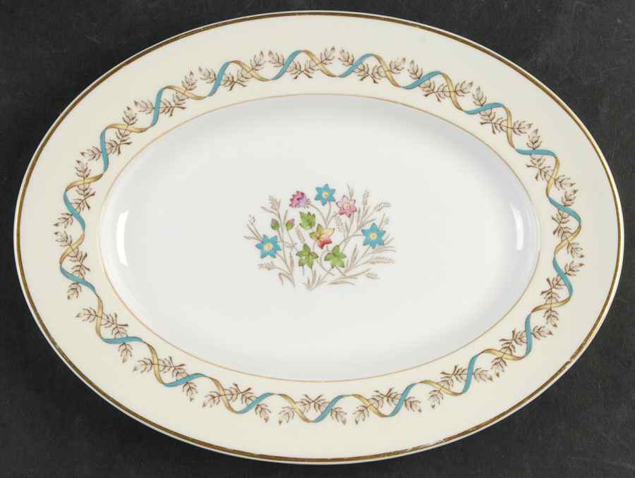 Sandringham Blue 13" Oval Serving Platter by Wedgwood-1