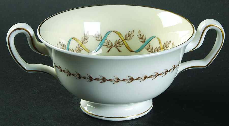 Sandringham Blue Footed Cream Soup Bowl by Wedgwood-1
