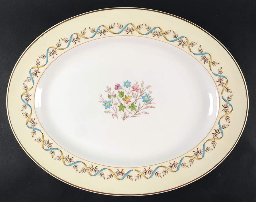 Sandringham Blue 17" Oval Serving Platter by Wedgwood-1