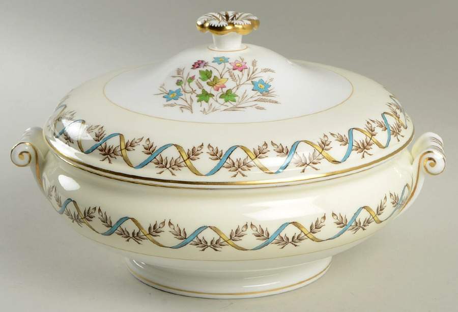 Sandringham Blue Round Covered Vegetable by Wedgwood-1