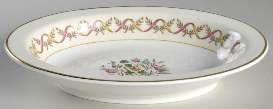Sandringham Pink 10" Oval Vegetable Bowl by Wedgwood-1