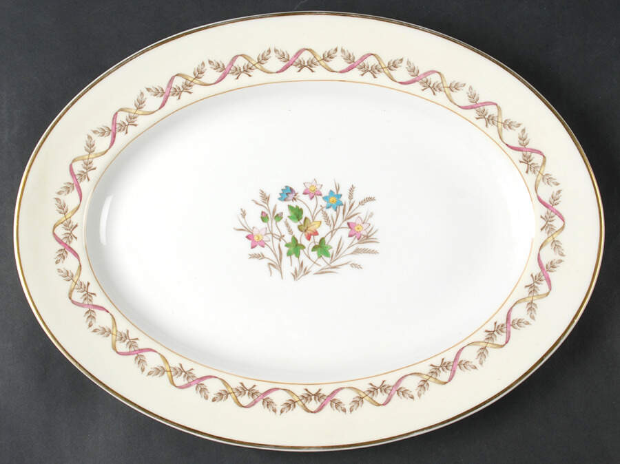 Sandringham Pink 13" Oval Serving Platter by Wedgwood-1