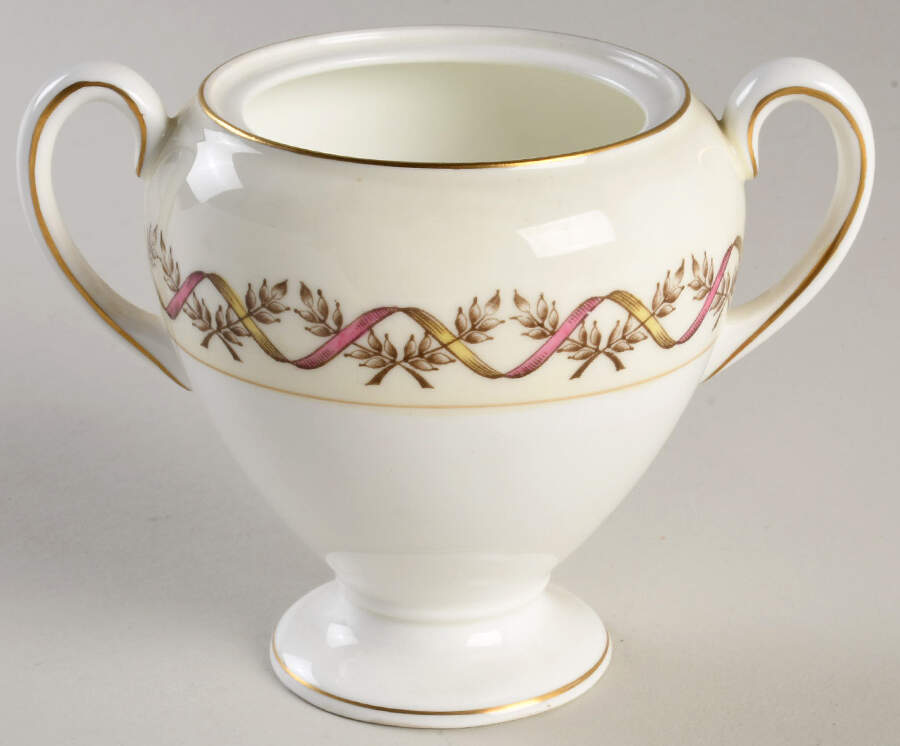 Sandringham Pink Globe Shape Sugar Bowl No Lid by Wedgwood-1
