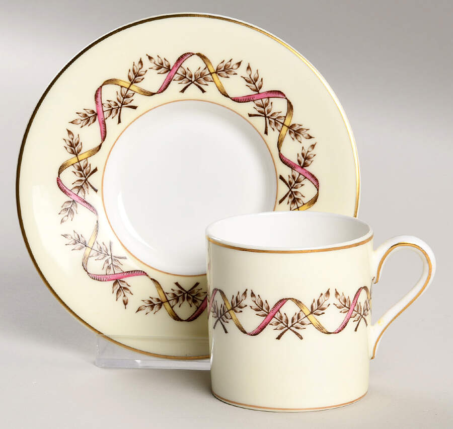 Sandringham Pink Bond Shape Demitasse Cup and Saucer Set by Wedgwood-1